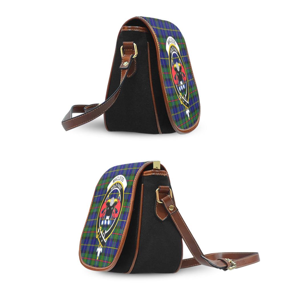 MacLeod of Harris Modern Tartan Saddle Bag with Family Crest - Tartan Vibes Clothing