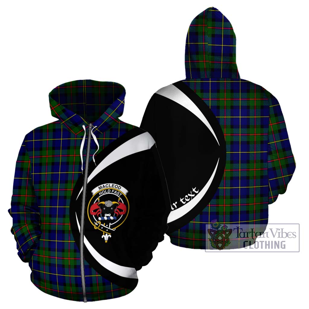 MacLeod of Harris Modern Tartan Hoodie with Family Crest Circle Style - Tartan Vibes Clothing