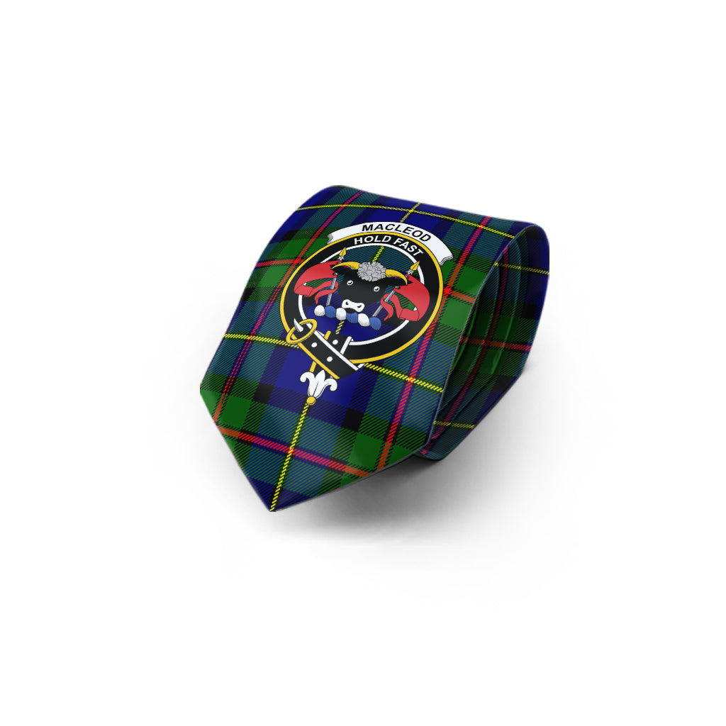 MacLeod of Harris Modern Tartan Classic Necktie with Family Crest - Tartan Vibes Clothing