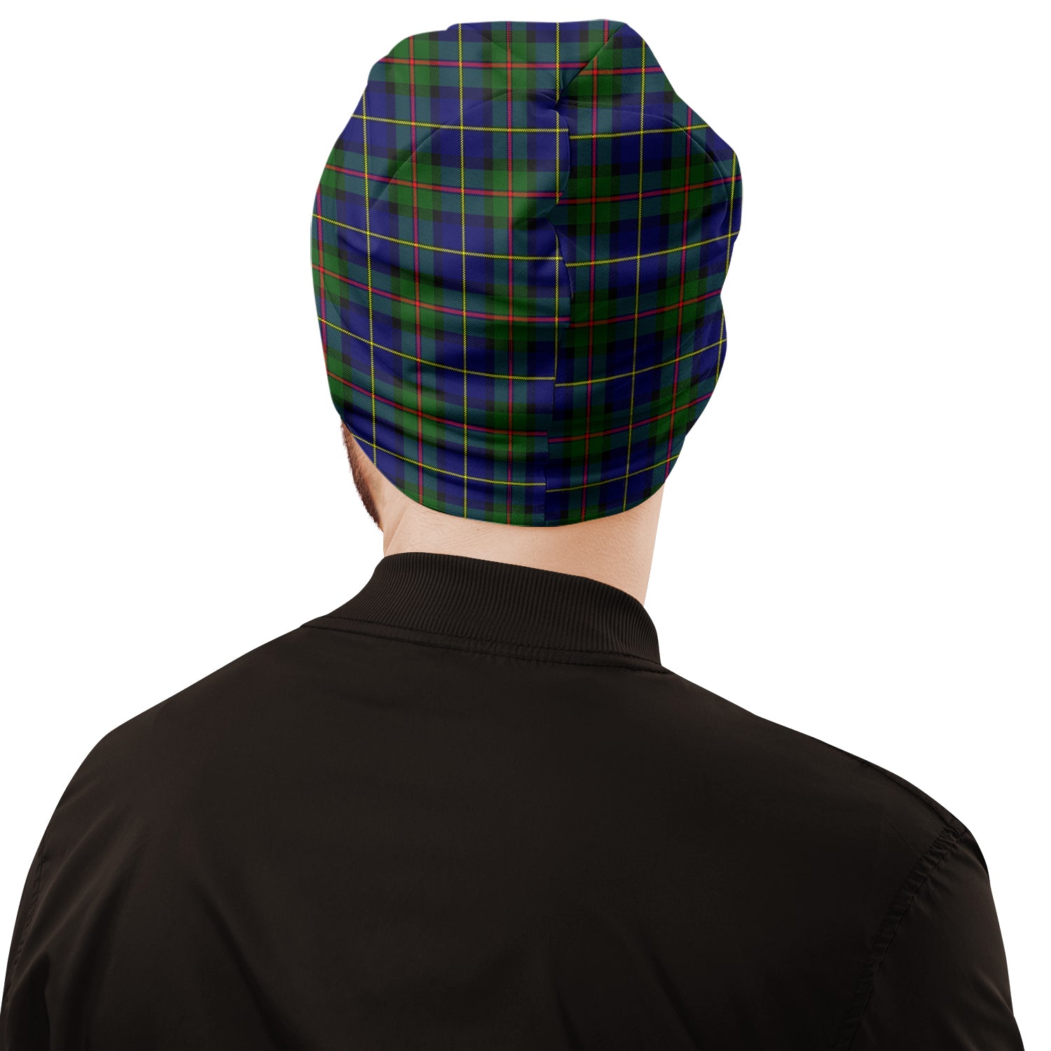 MacLeod of Harris Modern Tartan Beanies Hat with Family Crest - Tartan Vibes Clothing