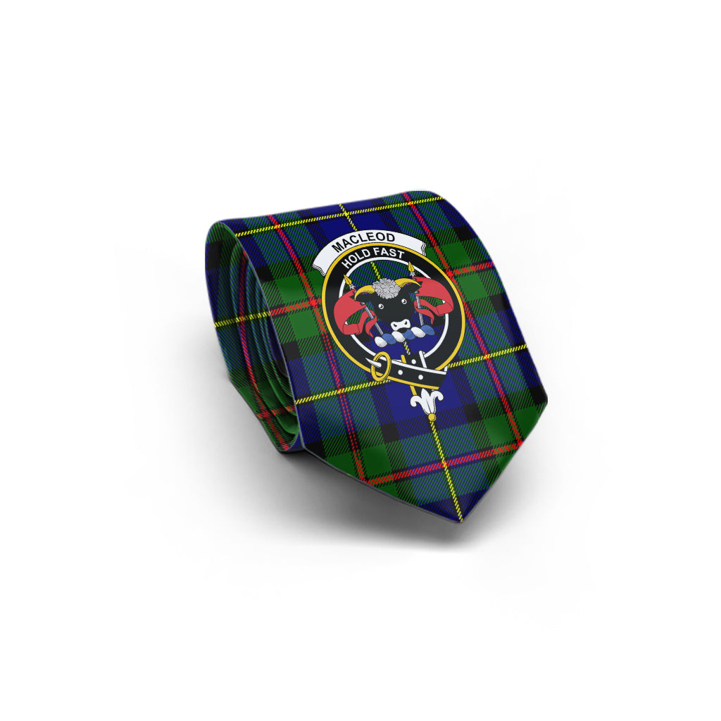 MacLeod of Harris Modern Tartan Classic Necktie with Family Crest - Tartan Vibes Clothing