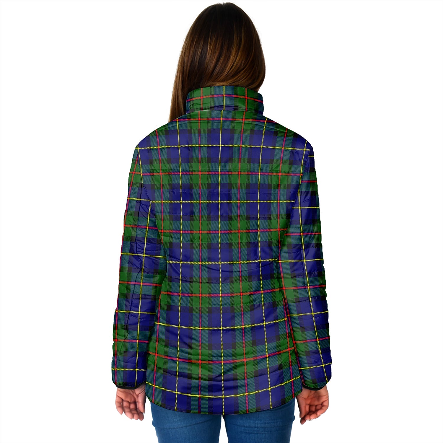 MacLeod of Harris Modern Tartan Padded Jacket with Family Crest - Tartanvibesclothing