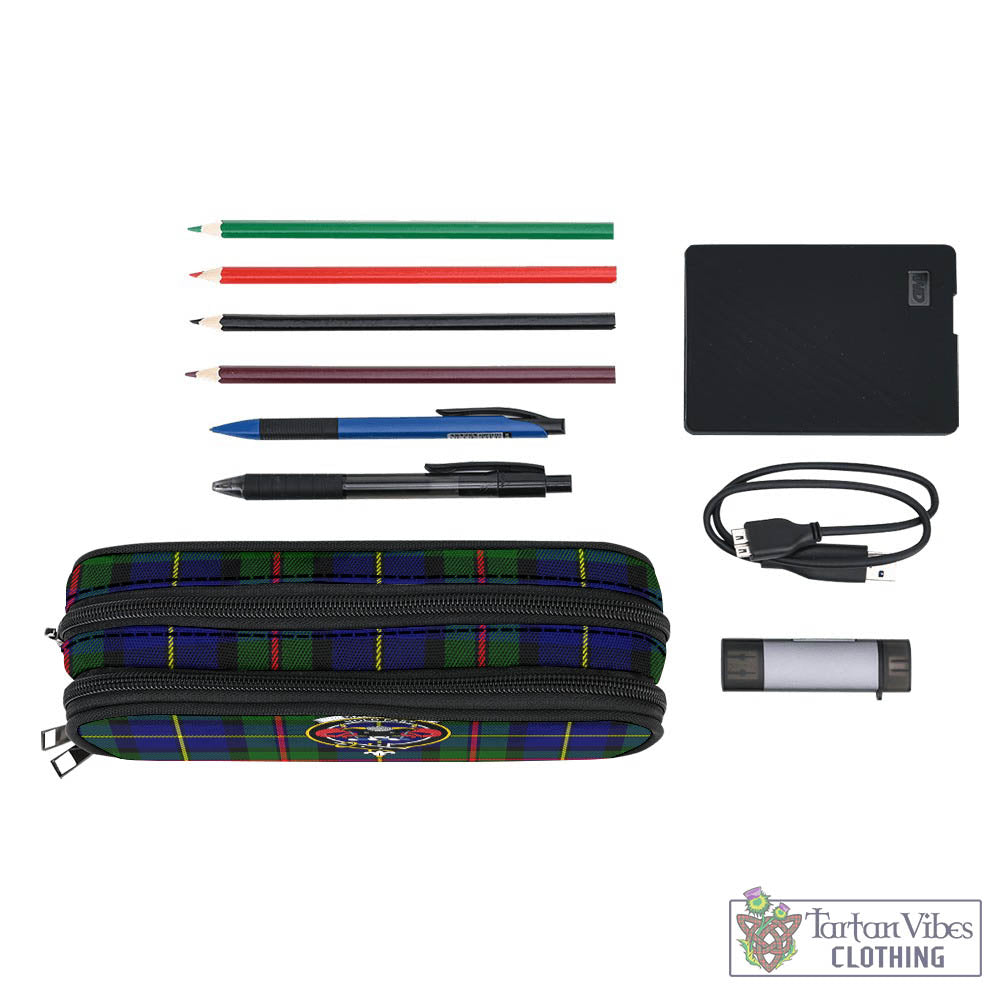 Tartan Vibes Clothing MacLeod of Harris Modern Tartan Pen and Pencil Case with Family Crest