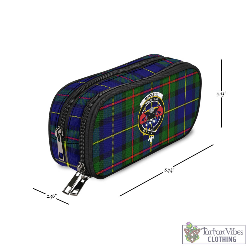 Tartan Vibes Clothing MacLeod of Harris Modern Tartan Pen and Pencil Case with Family Crest