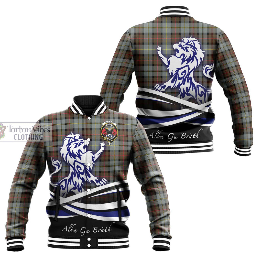 MacLeod of Harris Weathered Tartan Baseball Jacket with Alba Gu Brath Regal Lion Emblem Unisex - Tartanvibesclothing Shop