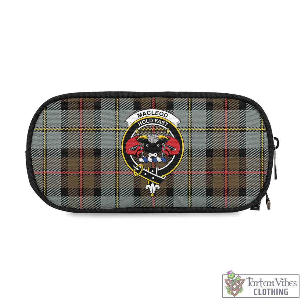 Tartan Vibes Clothing MacLeod of Harris Weathered Tartan Pen and Pencil Case with Family Crest