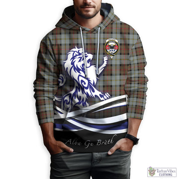 MacLeod of Harris Weathered Tartan Hoodie with Alba Gu Brath Regal Lion Emblem