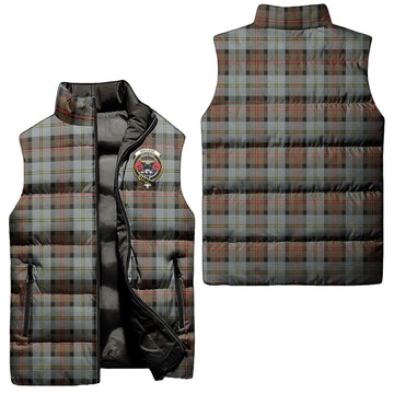 MacLeod of Harris Weathered Tartan Sleeveless Puffer Jacket with Family Crest