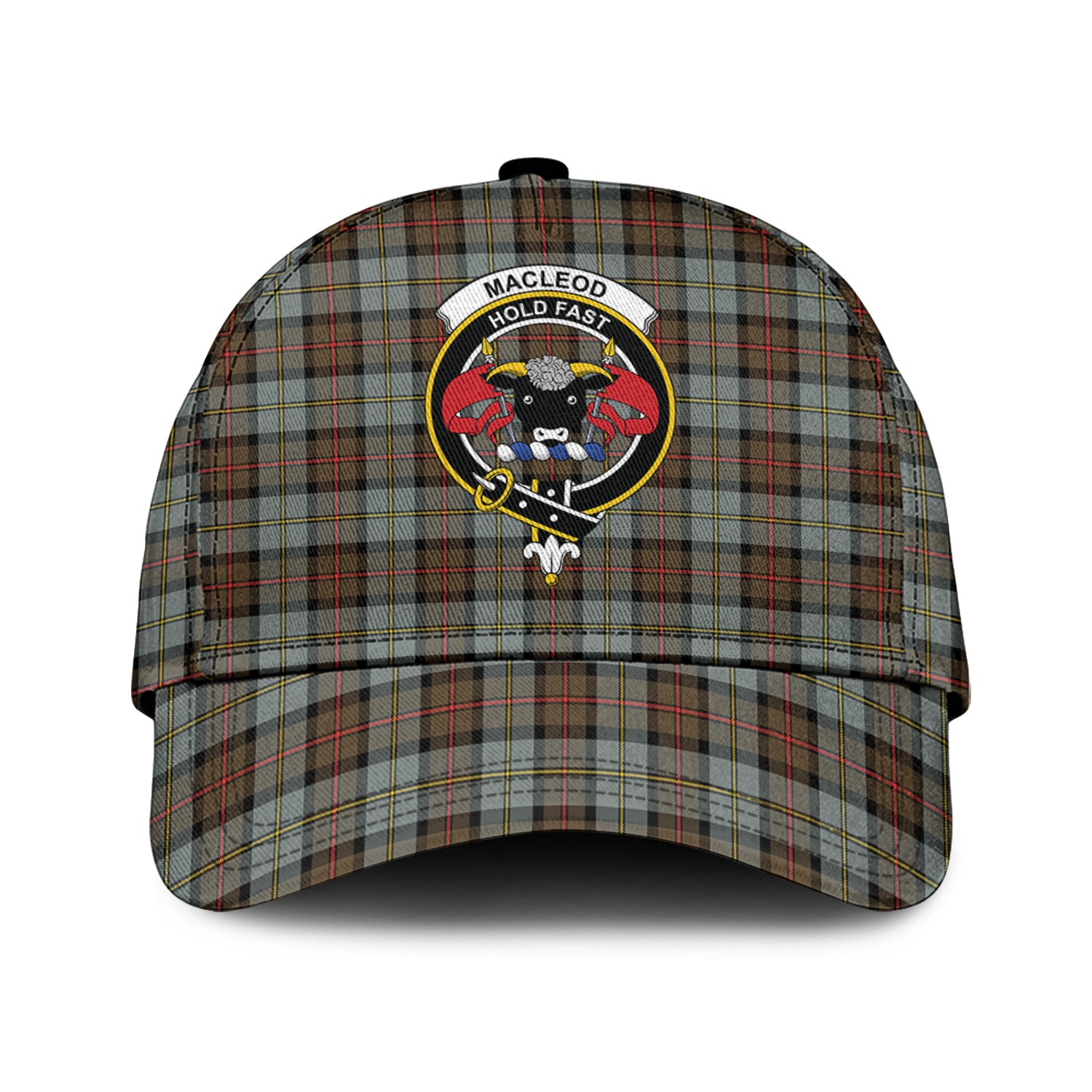 MacLeod of Harris Weathered Tartan Classic Cap with Family Crest Classic Cap Universal Fit - Tartan Vibes Clothing