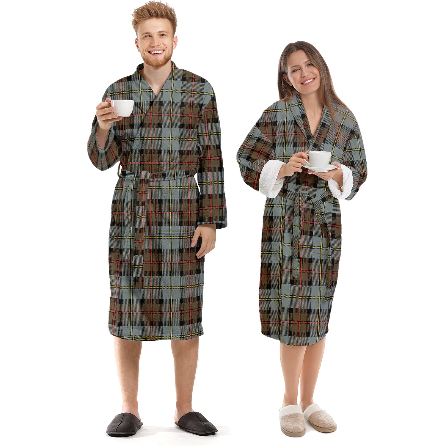 MacLeod of Harris Weathered Tartan Bathrobe Unisex S - Tartan Vibes Clothing