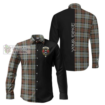 MacLeod of Harris Weathered Tartan Long Sleeve Button Shirt with Family Crest and Half Of Me Style