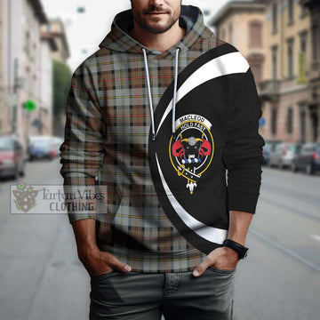 MacLeod of Harris Weathered Tartan Hoodie with Family Crest Circle Style