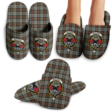 MacLeod of Harris Weathered Tartan Home Slippers with Family Crest