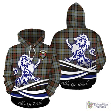 MacLeod of Harris Weathered Tartan Hoodie with Alba Gu Brath Regal Lion Emblem