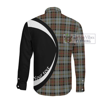 MacLeod of Harris Weathered Tartan Long Sleeve Button Up with Family Crest Circle Style