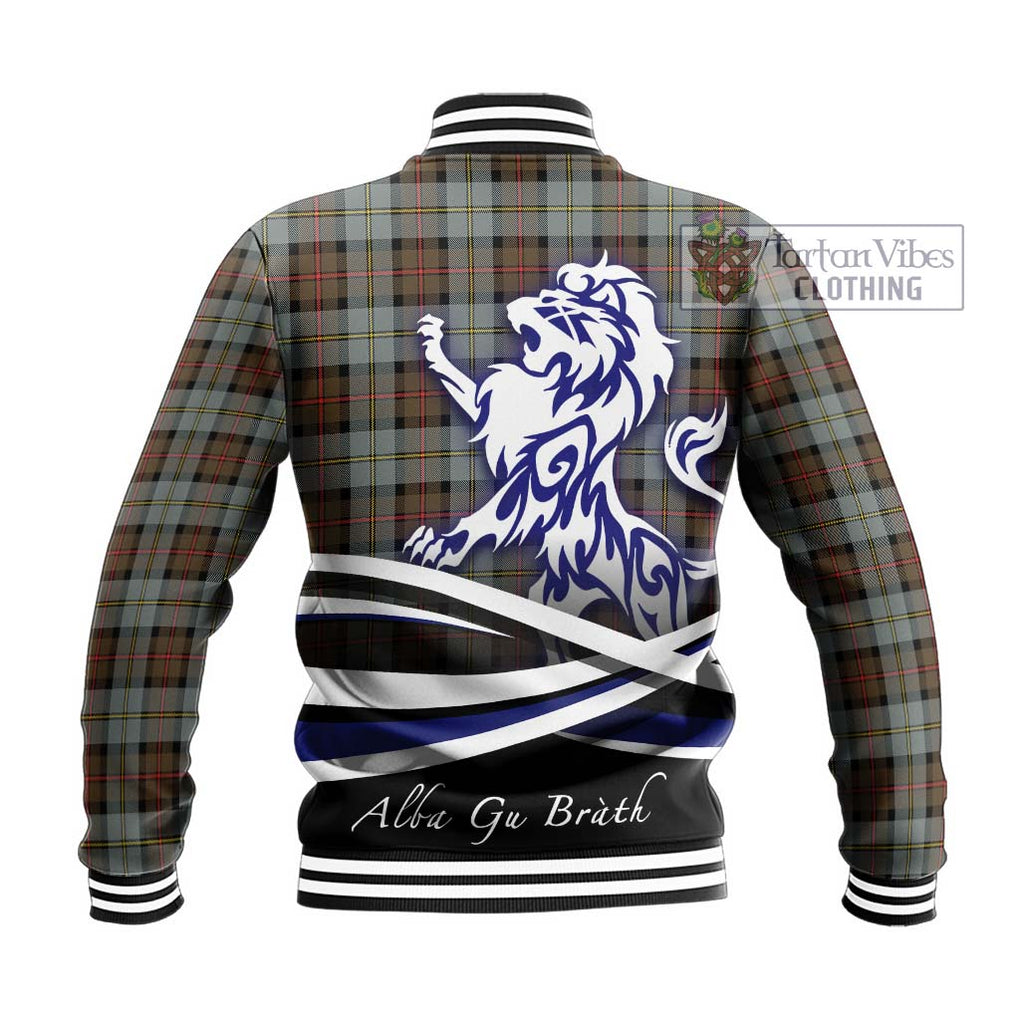 MacLeod of Harris Weathered Tartan Baseball Jacket with Alba Gu Brath Regal Lion Emblem - Tartanvibesclothing Shop