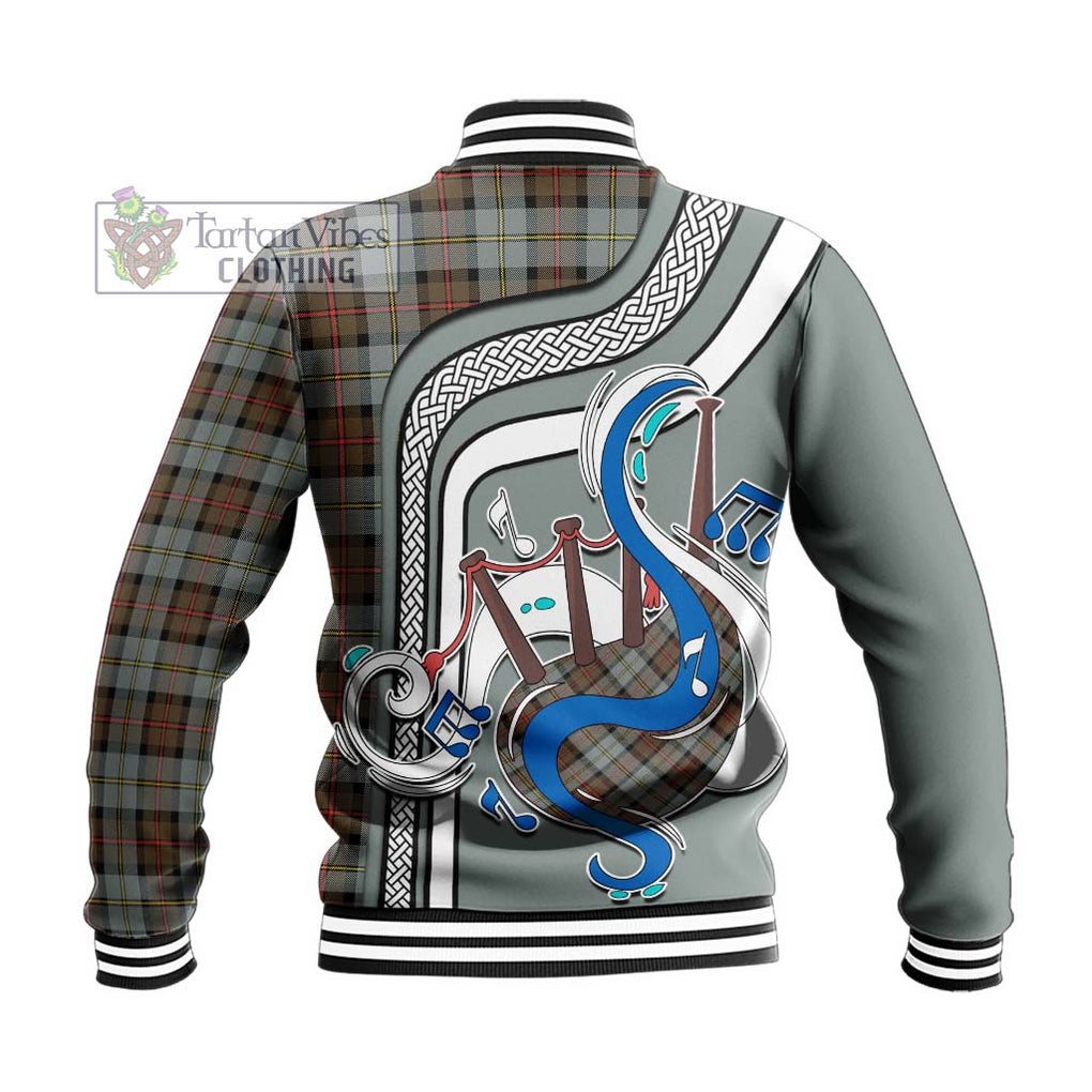 Tartan Vibes Clothing MacLeod of Harris Weathered Tartan Baseball Jacket with Epic Bagpipe Style