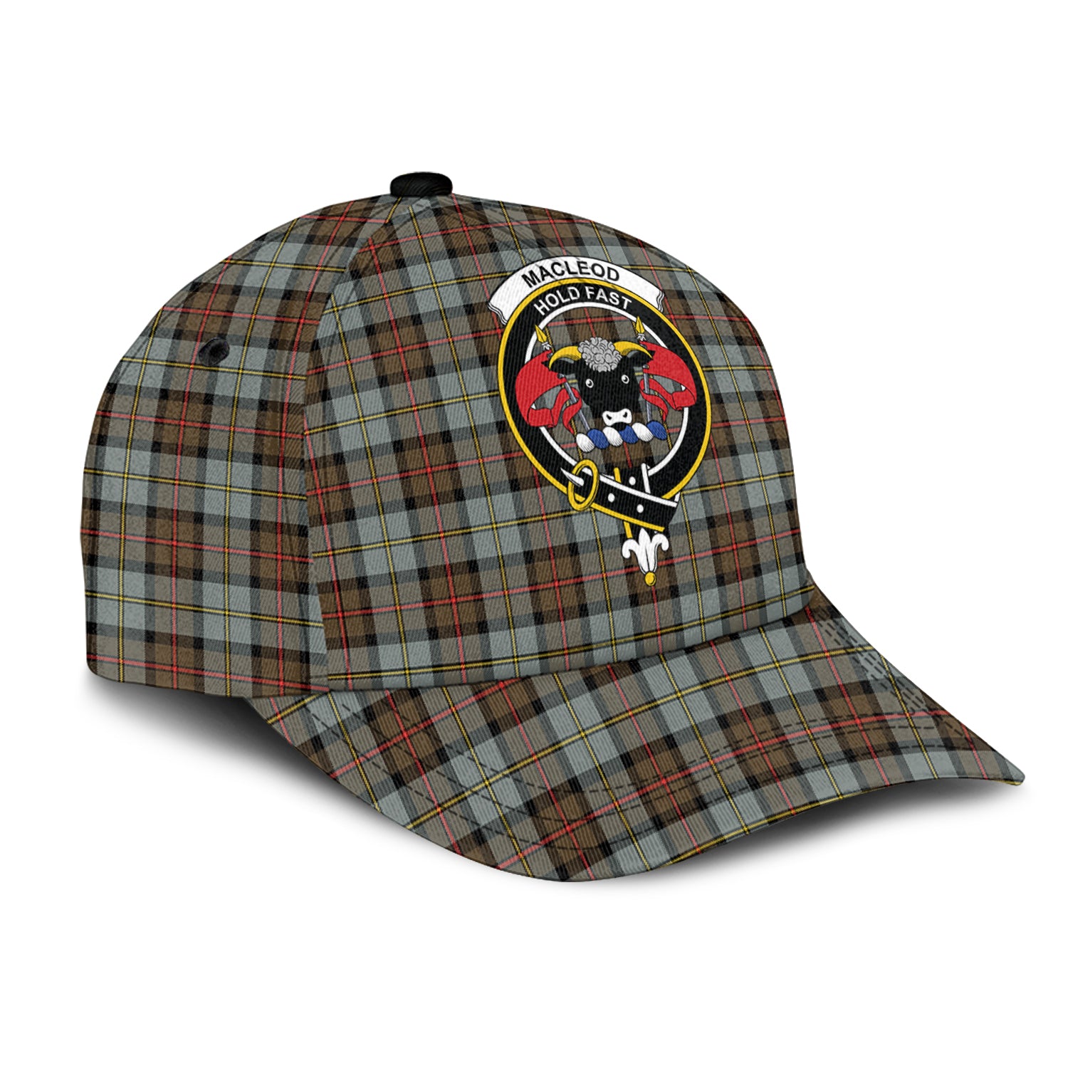 MacLeod of Harris Weathered Tartan Classic Cap with Family Crest - Tartan Vibes Clothing