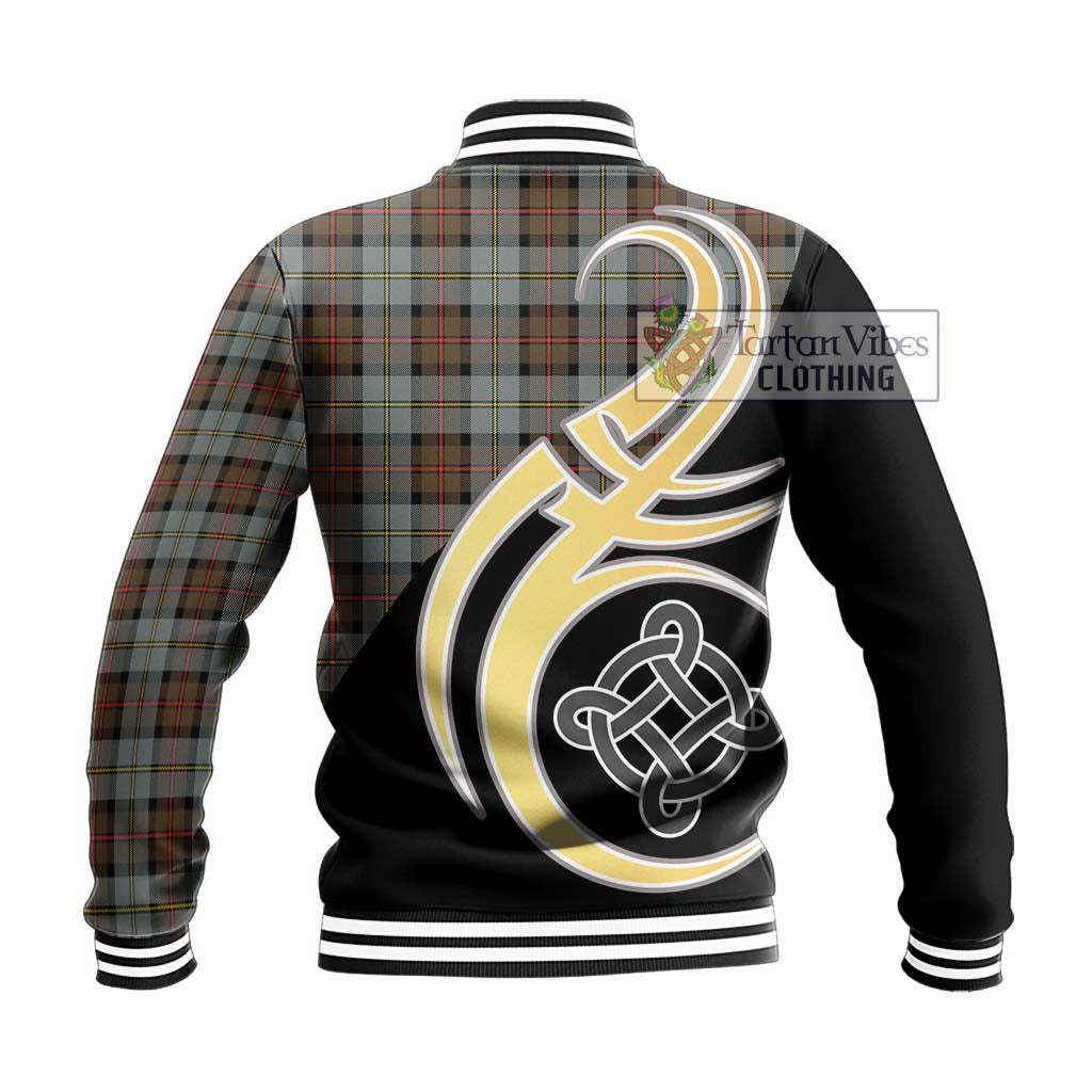 MacLeod of Harris Weathered Tartan Baseball Jacket with Family Crest and Celtic Symbol Style - Tartan Vibes Clothing