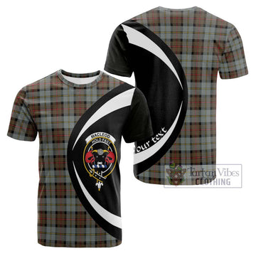 MacLeod of Harris Weathered Tartan Cotton T-shirt with Family Crest Circle Style