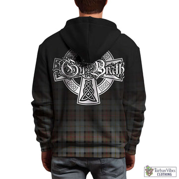 MacLeod of Harris Weathered Tartan Hoodie Featuring Alba Gu Brath Family Crest Celtic Inspired