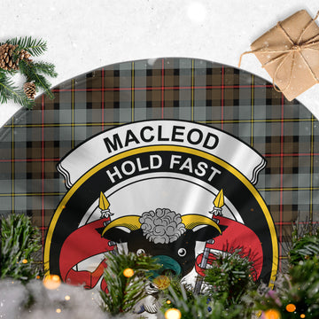 MacLeod of Harris Weathered Tartan Christmas Tree Skirt with Family Crest