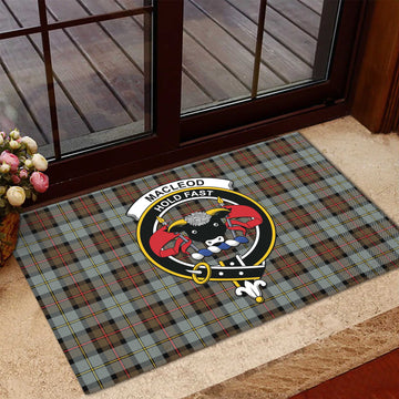 MacLeod of Harris Weathered Tartan Door Mat with Family Crest