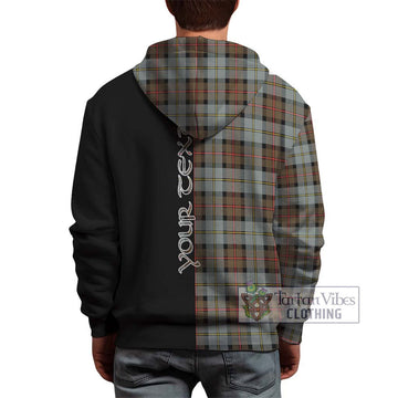 MacLeod of Harris Weathered Tartan Hoodie with Family Crest and Half Of Me Style