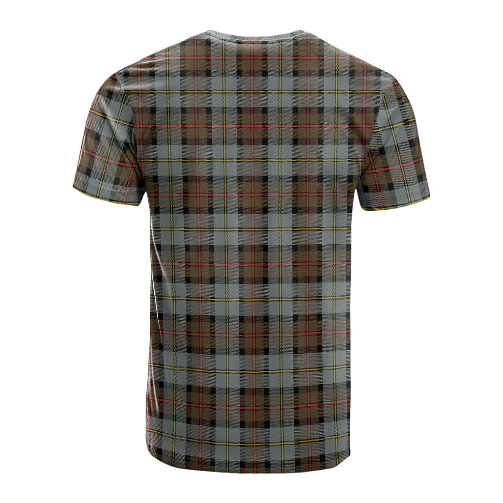 MacLeod of Harris Weathered Tartan T-Shirt with Family Crest - Tartan Vibes Clothing