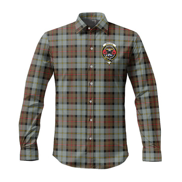 MacLeod of Harris Weathered Tartan Long Sleeve Button Up Shirt with Family Crest