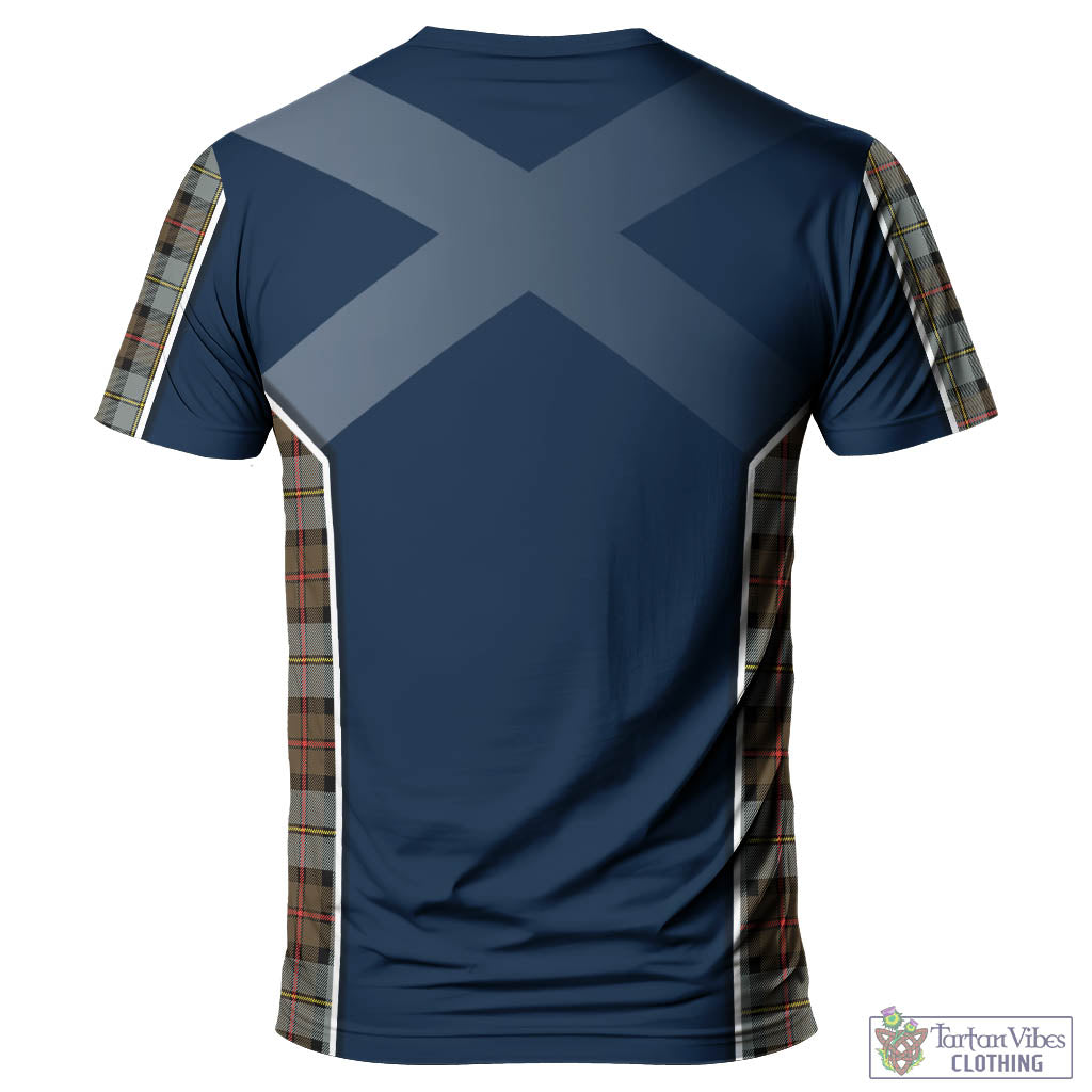 Tartan Vibes Clothing MacLeod of Harris Weathered Tartan T-Shirt with Family Crest and Scottish Thistle Vibes Sport Style