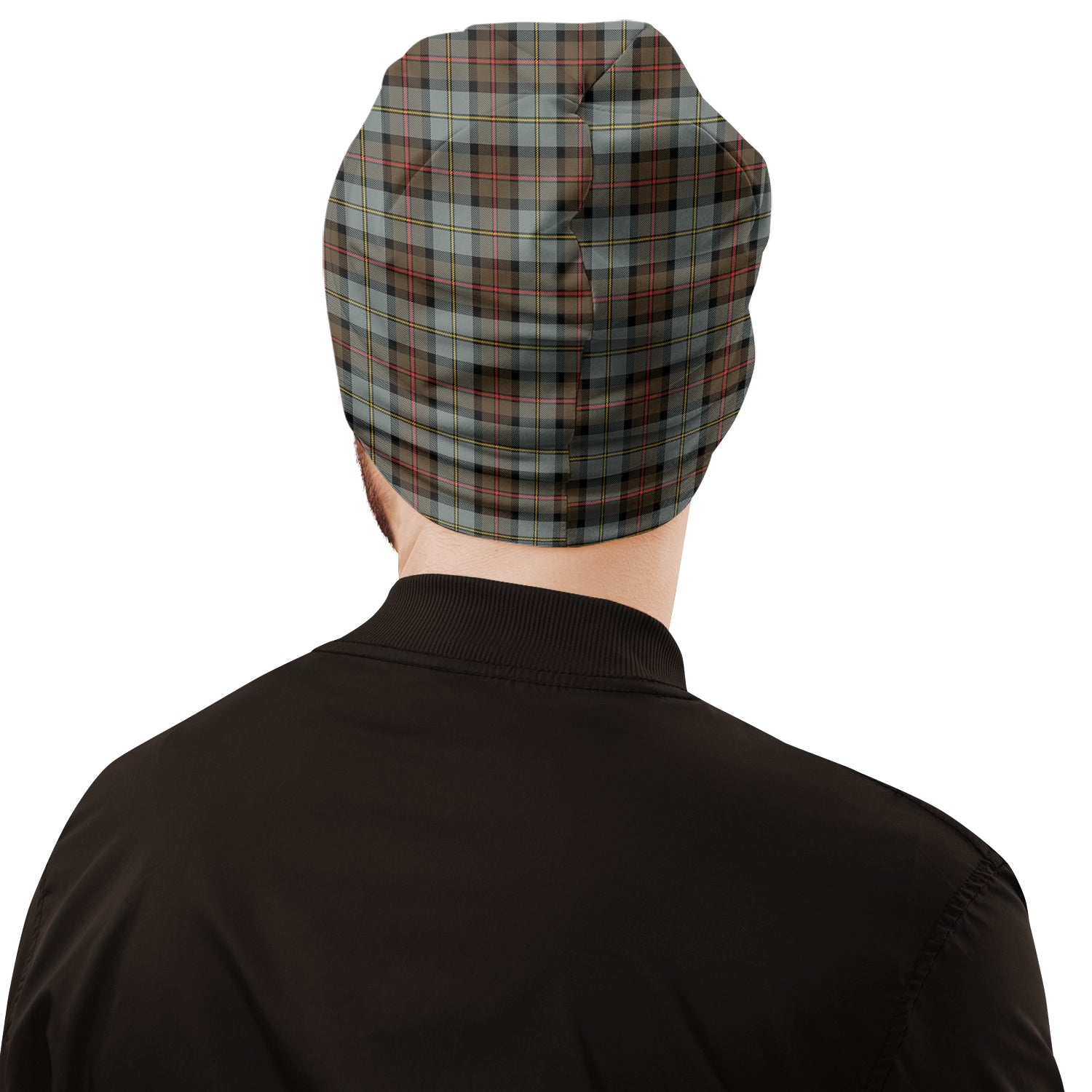 MacLeod of Harris Weathered Tartan Beanies Hat with Family Crest - Tartan Vibes Clothing