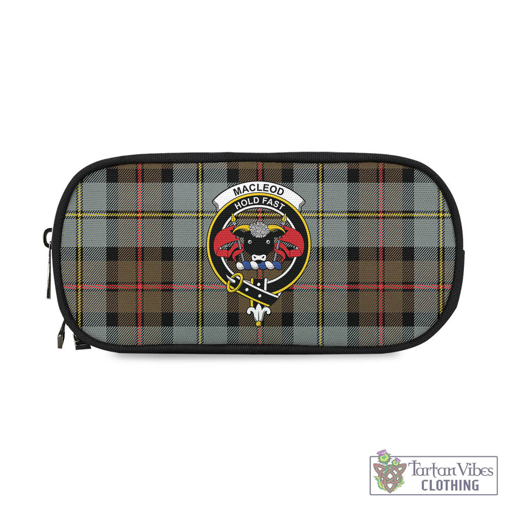 Tartan Vibes Clothing MacLeod of Harris Weathered Tartan Pen and Pencil Case with Family Crest