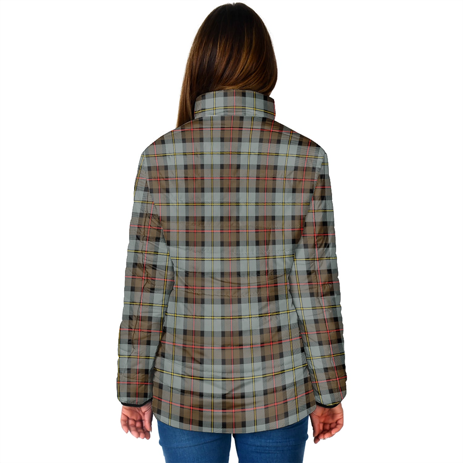 MacLeod of Harris Weathered Tartan Padded Jacket with Family Crest - Tartan Vibes Clothing