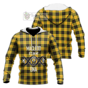 MacLeod of Lewis Ancient Tartan Knitted Hoodie with Family Crest DNA In Me Style