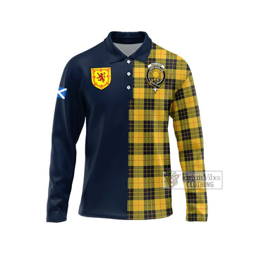 MacLeod of Lewis Ancient Tartan Long Sleeve Polo Shirt Alba with Scottish Lion Royal Arm Half Style