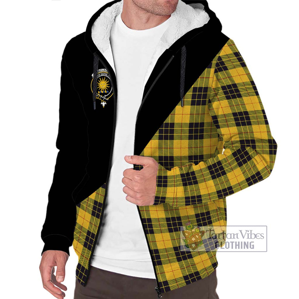 MacLeod of Lewis Ancient Tartan Sherpa Hoodie with Family Crest and Military Logo Style Unisex S - Tartanvibesclothing Shop