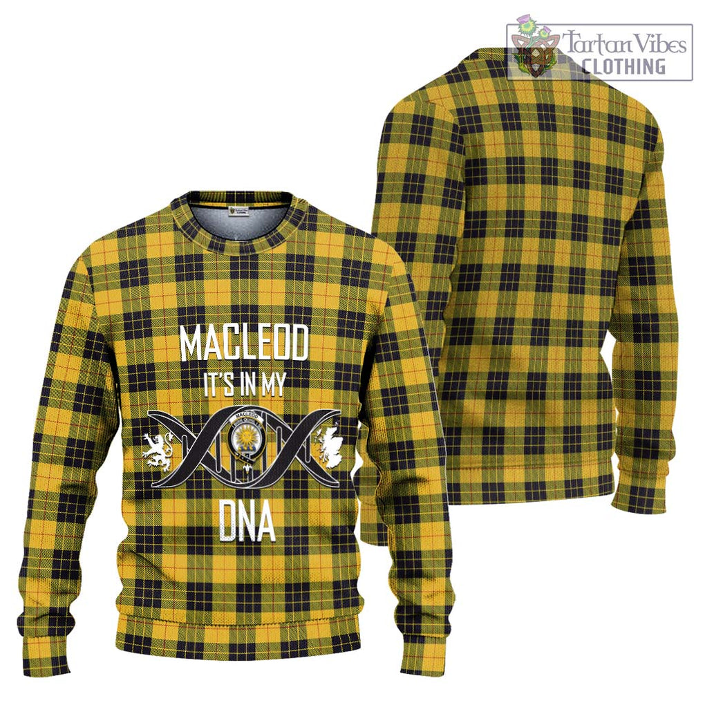 MacLeod of Lewis Ancient Tartan Knitted Sweater with Family Crest DNA In Me Style Unisex - Tartanvibesclothing Shop