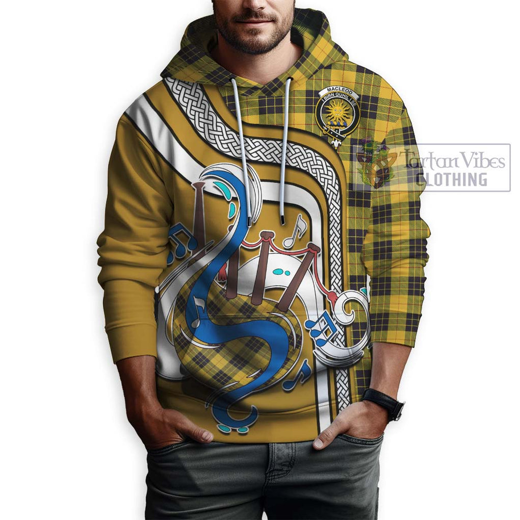 MacLeod of Lewis Ancient Tartan Hoodie with Epic Bagpipe Style Zip Hoodie - Tartanvibesclothing Shop