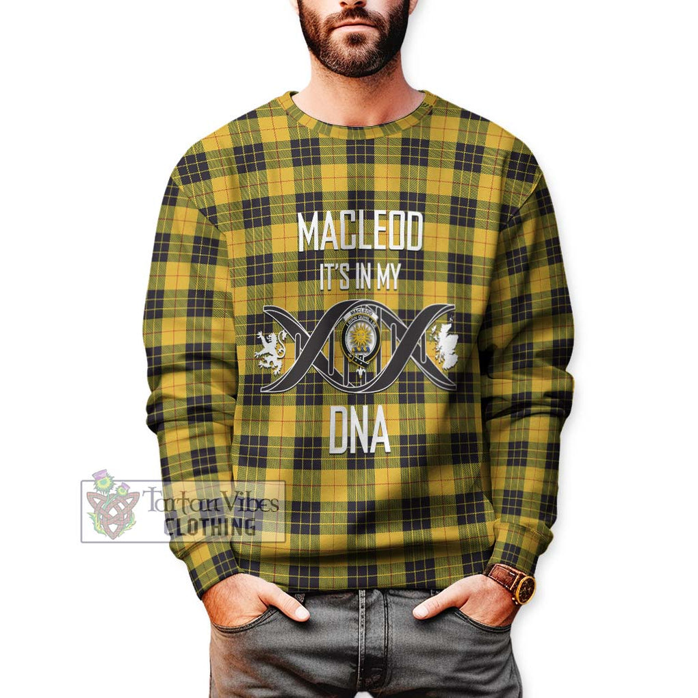 MacLeod of Lewis Ancient Tartan Sweatshirt with Family Crest DNA In Me Style Unisex - Tartanvibesclothing Shop