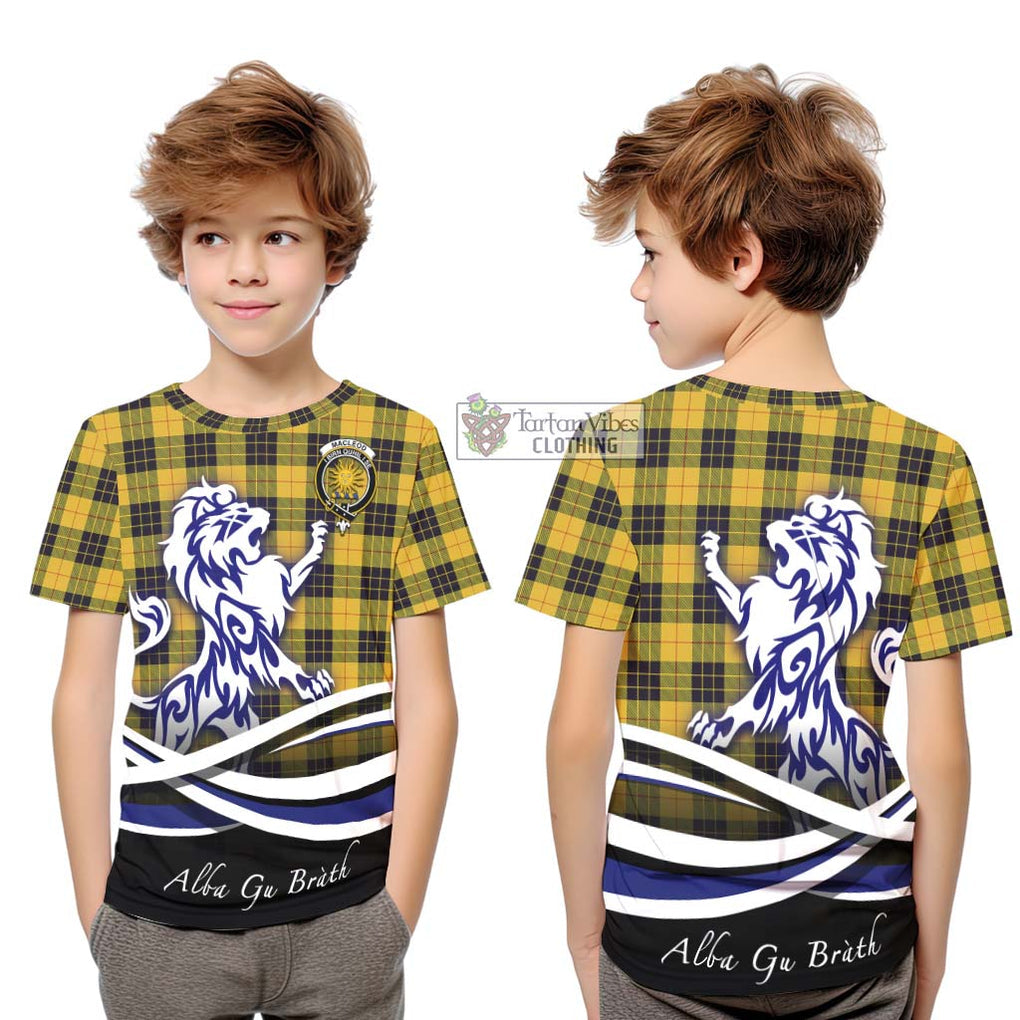 MacLeod of Lewis Ancient Tartan Kid T-Shirt with Alba Gu Brath Regal Lion Emblem Youth XL Size14 - Tartanvibesclothing Shop