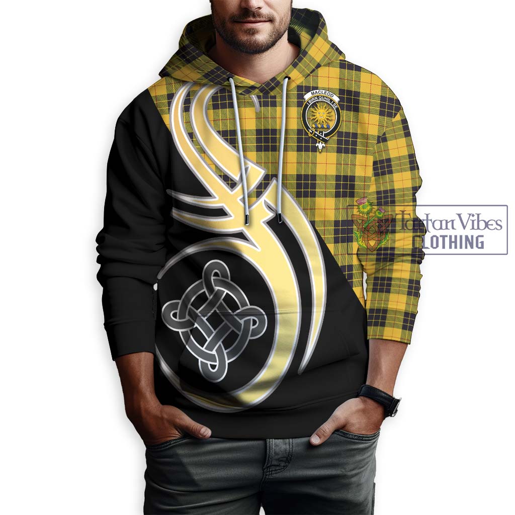 MacLeod of Lewis Ancient Tartan Hoodie with Family Crest and Celtic Symbol Style Zip Hoodie - Tartan Vibes Clothing