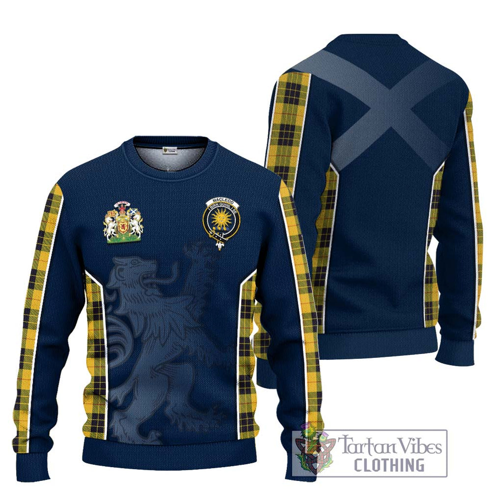 MacLeod of Lewis Ancient Tartan Knitted Sweater with Family Crest and Lion Rampant Vibes Sport Style Unisex - Tartan Vibes Clothing