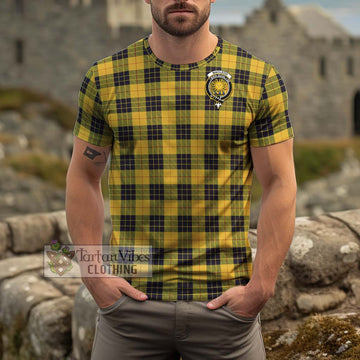 MacLeod of Lewis Ancient Tartan Cotton T-Shirt with Family Crest