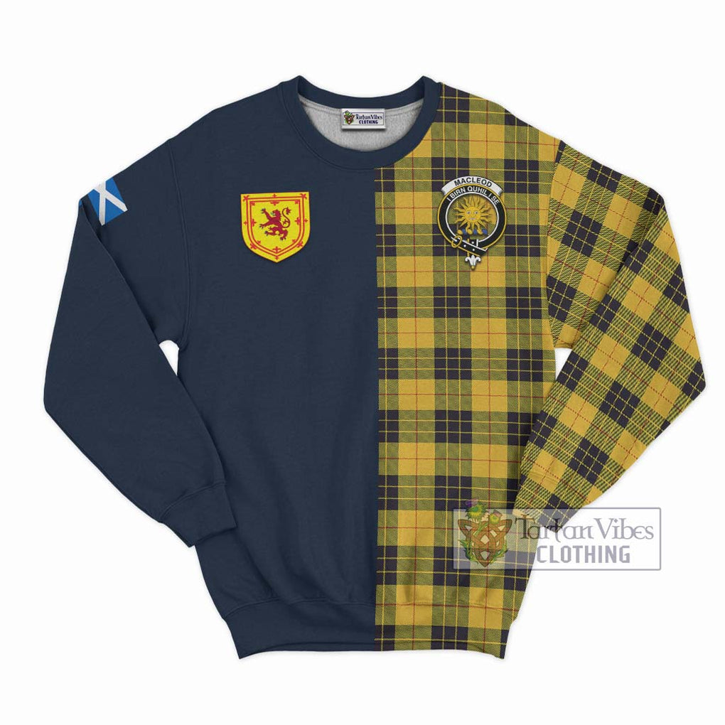 Tartan Vibes Clothing MacLeod of Lewis Ancient Tartan Sweatshirt with Scottish Lion Royal Arm Half Style