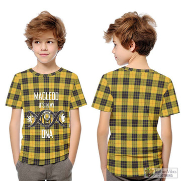 MacLeod of Lewis Ancient Tartan Kid T-Shirt with Family Crest DNA In Me Style