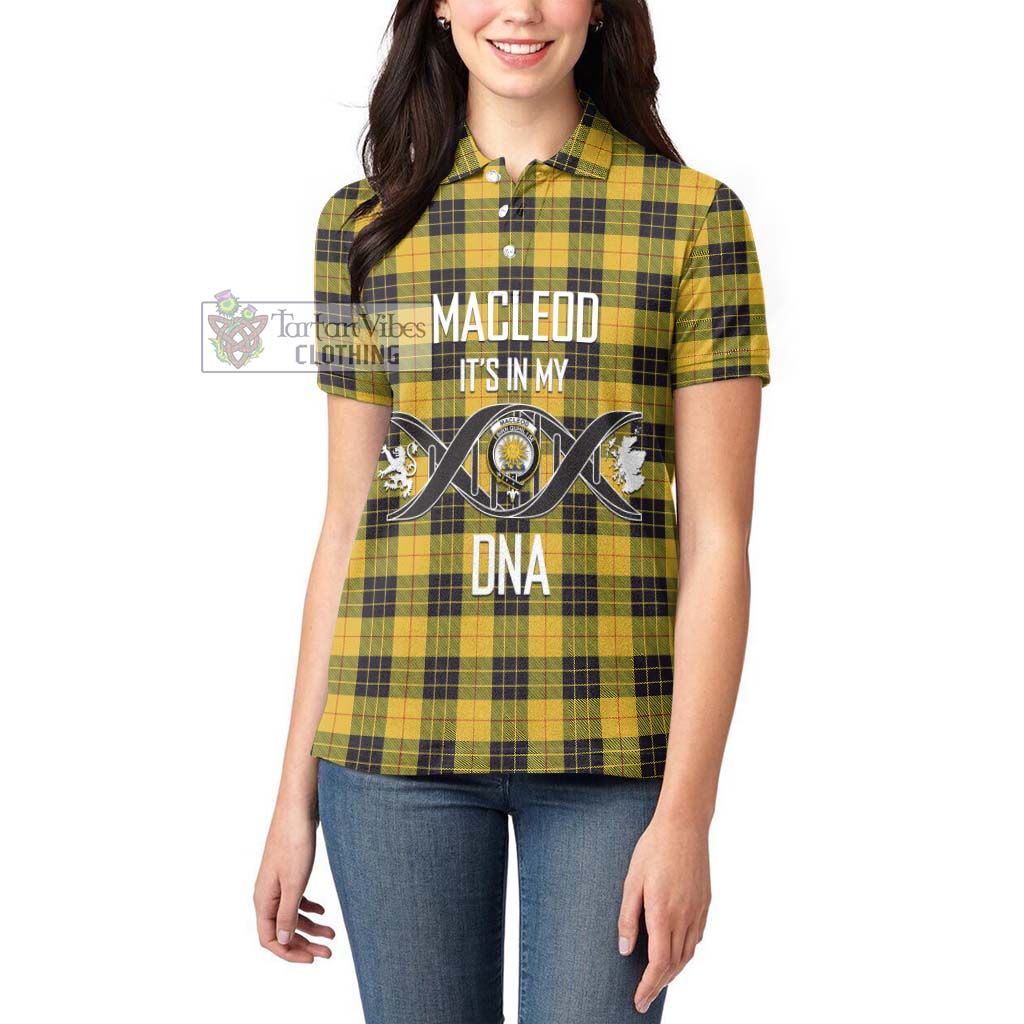 MacLeod of Lewis Ancient Tartan Women's Polo Shirt with Family Crest DNA In Me Style Women - Tartanvibesclothing Shop