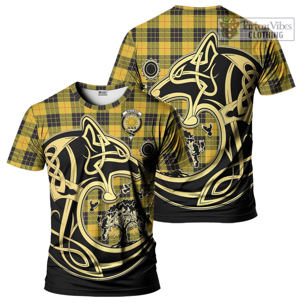 MacLeod of Lewis Ancient Tartan T-Shirt with Family Crest Celtic Wolf Style Kid's Shirt - Tartan Vibes Clothing