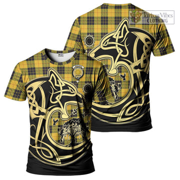 MacLeod of Lewis Ancient Tartan T-Shirt with Family Crest Celtic Wolf Style