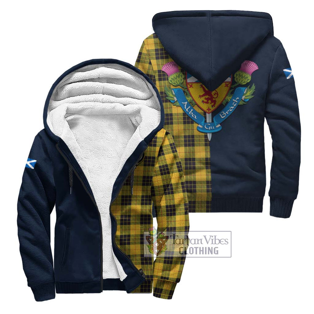 Tartan Vibes Clothing MacLeod of Lewis Ancient Tartan Sherpa Hoodie with Scottish Lion Royal Arm Half Style